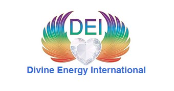 Heart and rainbow coloured wings logo of Divine Energy International 